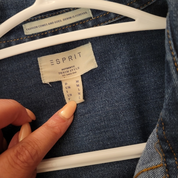 Denim Esprit Shirt dress full sleeve, fits like a Small - Picture 4 of 4